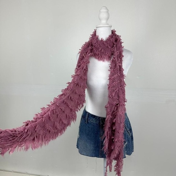 Y2k purple fuzzy fluffy scarf - Picture 2 of 6